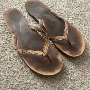 Rainbow flip flop sandals